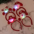 thumbnail image 3 of EeaseMX 4 diademas luminosas navideñas con diseño de Papá Noel, muñeco de nieve, ciervo y oso, aros para el pelo, tocado brillante., 3 of 8