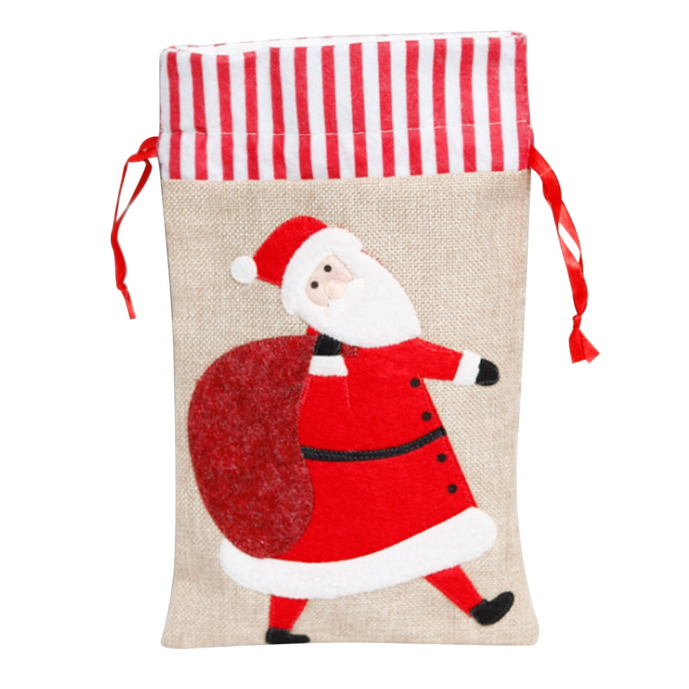 Xmas Candy Gift Bag Embroidery Drawstring Souvenir Storage BagJewelry