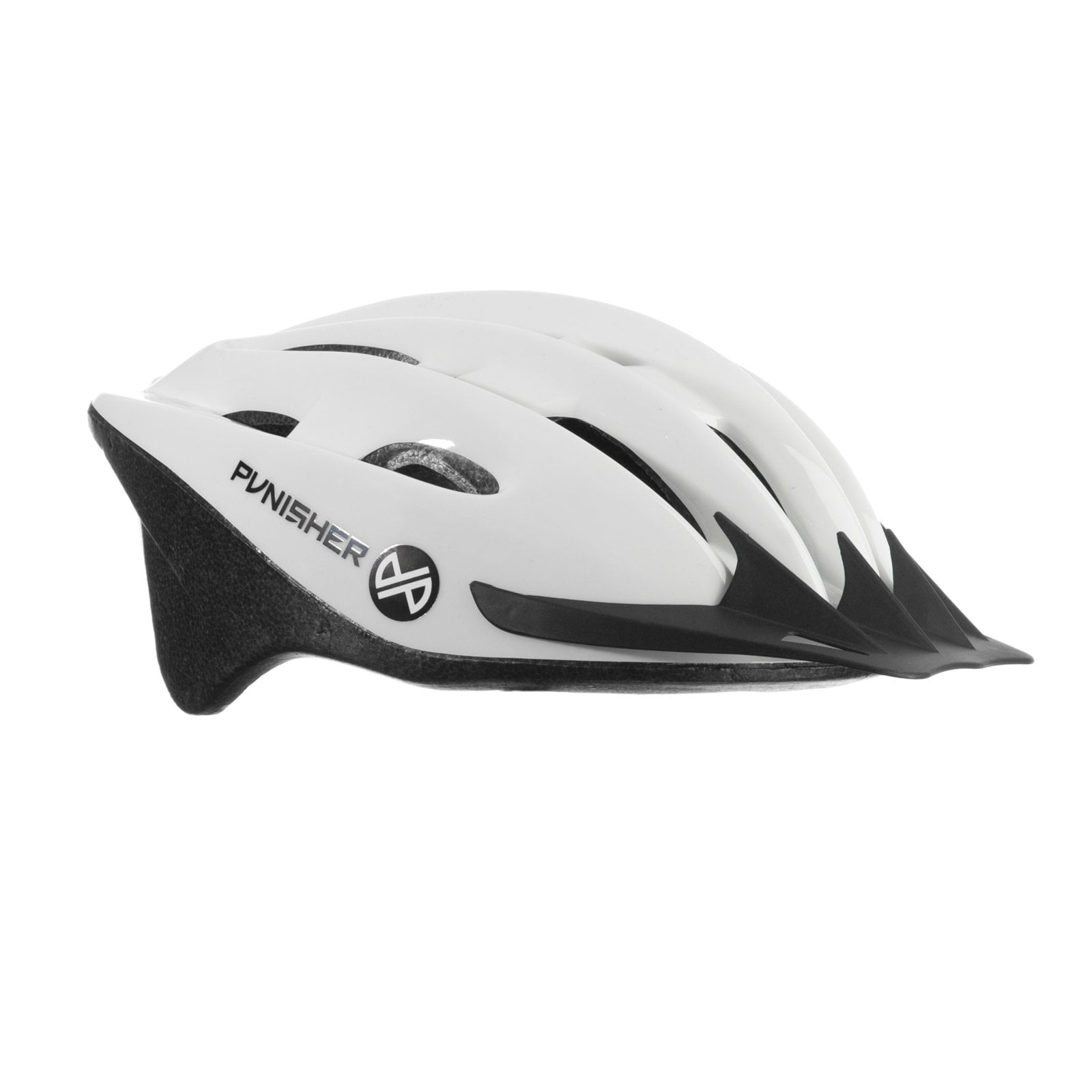 Punisher 18-Vent Adult Cycling Helmet with Imitation In-Mold, White, Ages 12+ by Punisher Skateboards