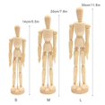 thumbnail image 3 of Creative Model Ornaments Home Decoration Movable Joints Wooden Manikin for Table Shelf Bedside Table, 3 of 9