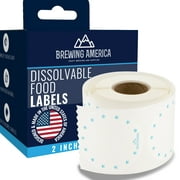 Dissolvable Food Labels for Food Containers – Glass, Plastic or Metal, 2 Inch Round Teal