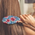 thumbnail image 3 of Hair Brush Pioneer Colorful Floral Pink Blue Rose Cushion Base Hair Brushes Touch Paddle Double Sided Pattern Oval Hairbrush, 3 of 7