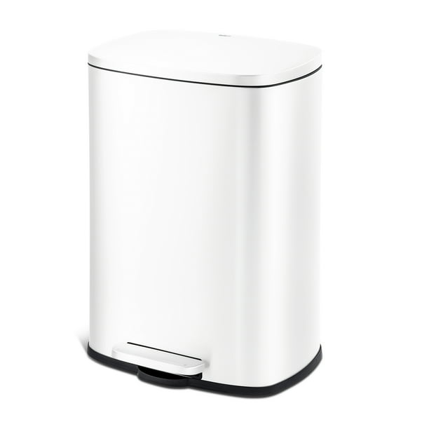 Qualiazero 13.2 gallon Trash Can Stainless Steel Step On Kitchen