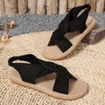 thumbnail image 6 of WAYUTE Women's Sandals Slip On Beach Soft Sole Sandals Lightweight Flat Open Toe Elastic Strap Walking Shoes Trendy Casual Summer, 6 of 7