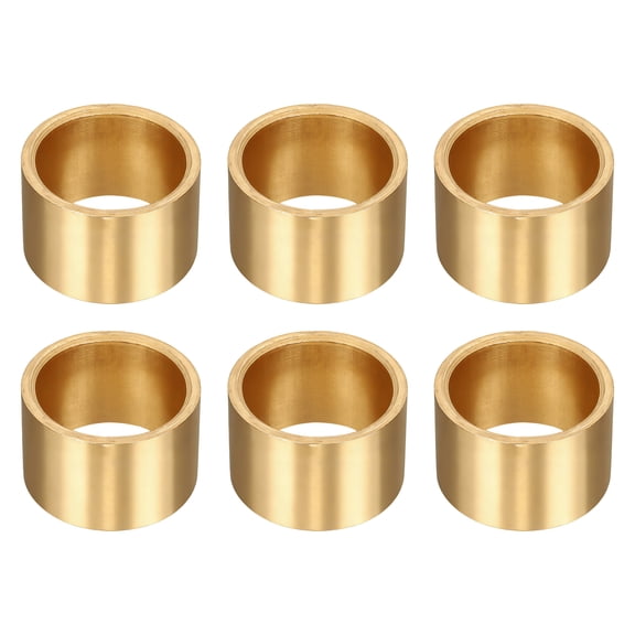 6 Pack Sleeve Bearings, 25mm Bore x 30mm OD x 20mm Length, Self-Lubricating Sintered Bronze Bushings