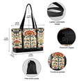 thumbnail image 2 of FORMRS Canvas Laptop Tote Bag for Women with 15.6" Computer Compartments Shoulder Handbag, Beige Floral, 2 of 7