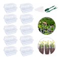 thumbnail image 3 of Paquete de 10 Bandejas de Germinación de Semillas - Bandejas de Germinación - Bandejas de Plántulas de Plantación - Bandejas de de s Transparente Soledad bandeja de plántulas con domo de humedad, 3 of 6