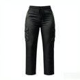 thumbnail image 4 of Women's Hiking Pants, Lightweight Soft Cargo Travel Trousers for Women, Straight Leg Baggy Hiking Pants with Zipper Pockets, Casual Outdoor and Daily Work Cargo Pants, Athletic Casual Clothes Black, 4 of 4