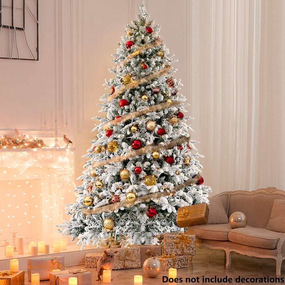 Segmart 7' Pine Artificial Christmas Tree, White Snow