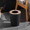 thumbnail image 4 of Trash Cans Round without Lid Durable Garbage Container for Home RV Home Dorms Toilet 9L Black, 4 of 9