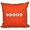 Orange, variant on Simply Daisy 16" x 16" Laugh Word Print Pillow, Teal