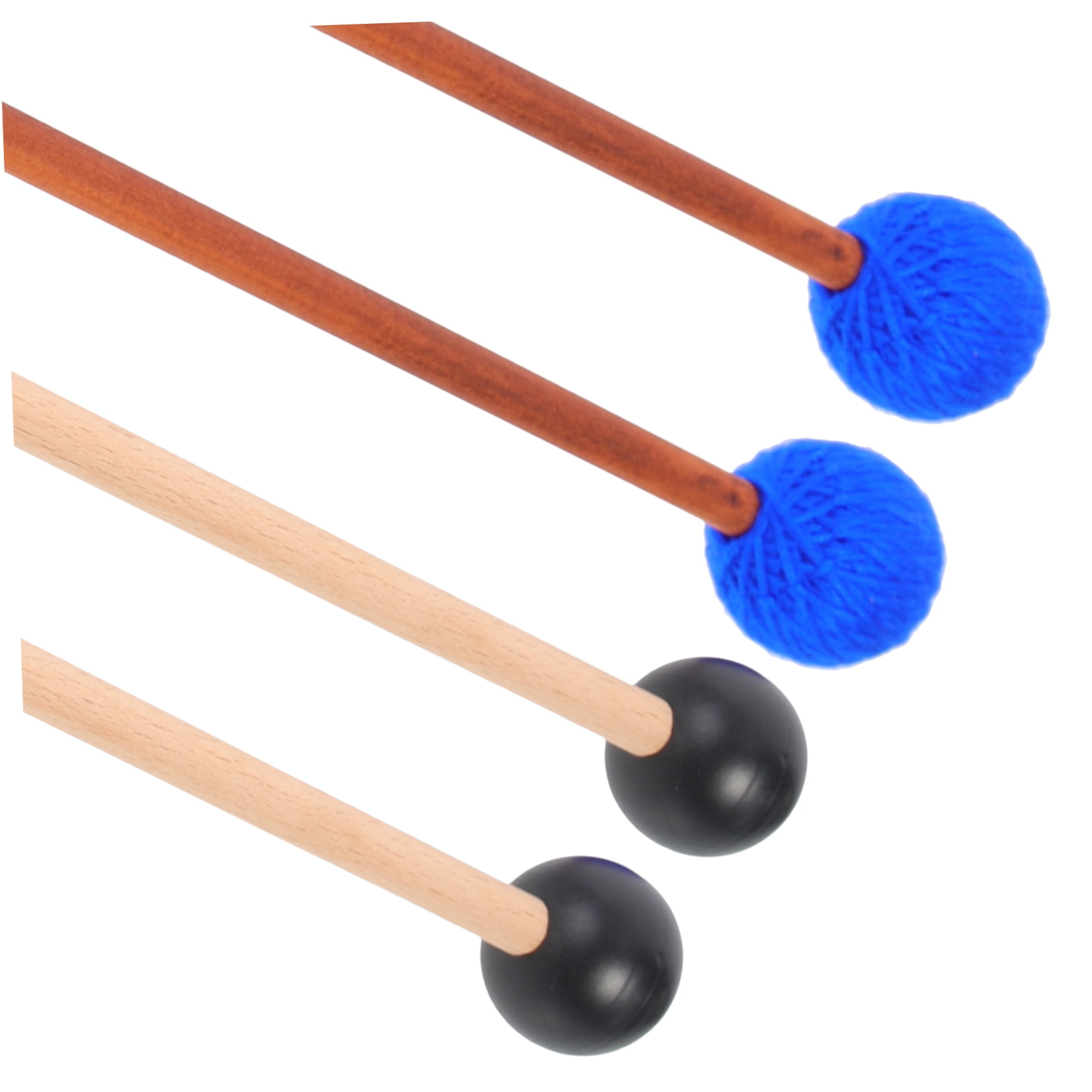 LULULION 2Pairs Versatile Percussion Instrument Mallets with Superb Craftsmanship Assorted Color