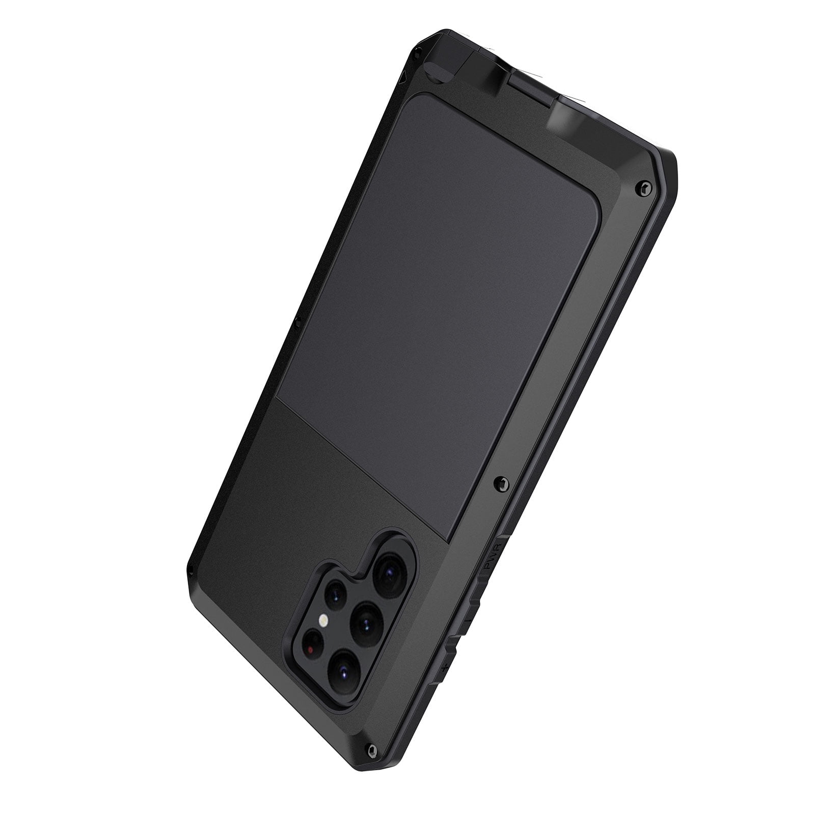for Samsung Galaxy S23 Ultra Case, 360 Full Body Protective Cover Heavy Duty Shockproof Armor Aluminum Alloy Metal Case with Silicone for Samsung Galaxy S23 Ultra,Black