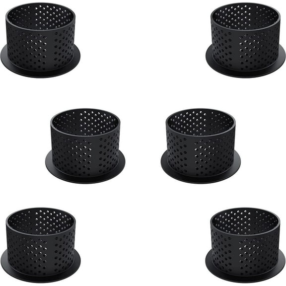 Silikomart Tarte-Ring-Round-50x35 Heat-Resistant Perforated Plastic Cutting Ring 1.96" Dia - 6 Pieces