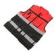 thumbnail image 4 of Chaleco reflectante de seguridad para trabajo, talla libre, bloques de color rojo y negro, chaleco de seguridad frontal con cremallera, 4 of 9
