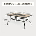 thumbnail image 5 of Sophia & William 7 Piece Patio Metal Dining Set Patio Dining Table and 6 Brown Textilene Chairs, 5 of 12