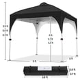 thumbnail image 3 of Yaheetech 8x8 Ft Instant Pop Up Canopy with Roller Bag & Sandbags, Black, 3 of 7