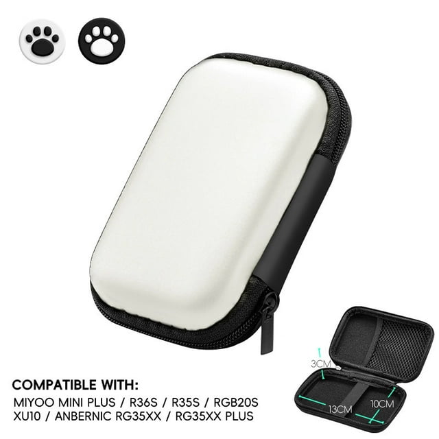 Étui Protecteur Rigide en EVA pour Console de Jeu Portative R35S/R36S - Sac de Rangement de Voyage Antichoc et Antipoussière avec Insert en Mousse Personnalisé, Étui de Transport Portable pour Accessoires de Console de Jeu Rétro