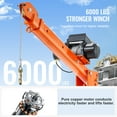thumbnail image 3 of VEVOR Electric Pickup Truck Crane, 2200 lbs, Folding Truck-Mounted Bed Crane with Electric Winch 6000 lbs, Steel Pickup Truck Jib Crane Hoist 360° Swivel for Lifting Goods in Construction, Factory, 3 of 9
