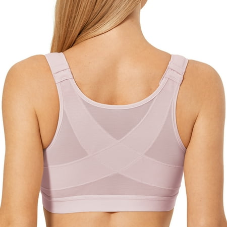 DELIMIRA Women's Front Closure Posture Wireless Back Support Full Coverage Bra | Walmart Canada