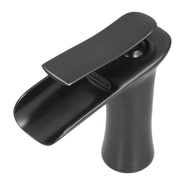 Grifo de Lavabo G1/2 Grifo de Agua en Cascada de Cobre Lavabo Negro Grifo de Agua Fría Y Caliente para Inodoro de Cocina Material de Cobre ANGGREK Otros
