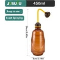 thumbnail image 3 of Piwvid Watering Can 450ML, Succulent Watering Bottle Plant Flower Squeeze Bottle Plastic Bend Mouth Safety Wash Bottle 2 In 1 Spray Head Functionality, 3 of 9