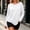 *White, variant on ClodeEU Women's Crew Neck Long Sleeve T-Shirt,Casual Loose Fit Tee with Curved Hem Black,Women's Plus L