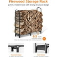 thumbnail image 2 of 4ft Heavy Duty Fire Wood Storage Racks for Indoor Outdoor，Metal Log Holders for Firewood，Fireplace Wood Pile Storage Stacker Organizer, 2 of 5