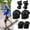 Black, variant on jovati Knee Pads and Elbow Pads for Kids 10-12 6 in 1 Protective Gear Knee Pads Set for Kids Knee and Elbow Pads Kids Knee Pads and Elbow Pads Set Knee Pads and Elbow Pads for Kids 6-8