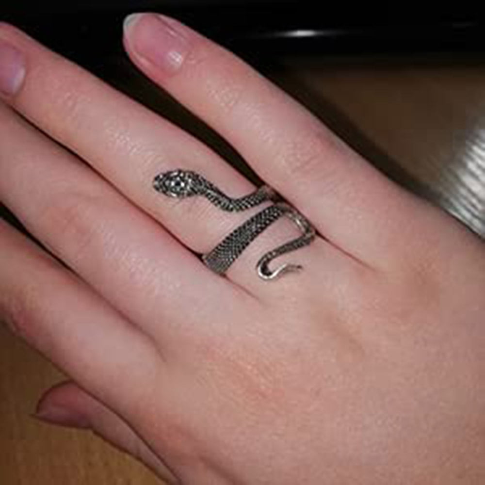 Set of 2 Snake Ring for Women Reptile Serpent Ring Gift for Snake Lover Reptile Lover Gifts