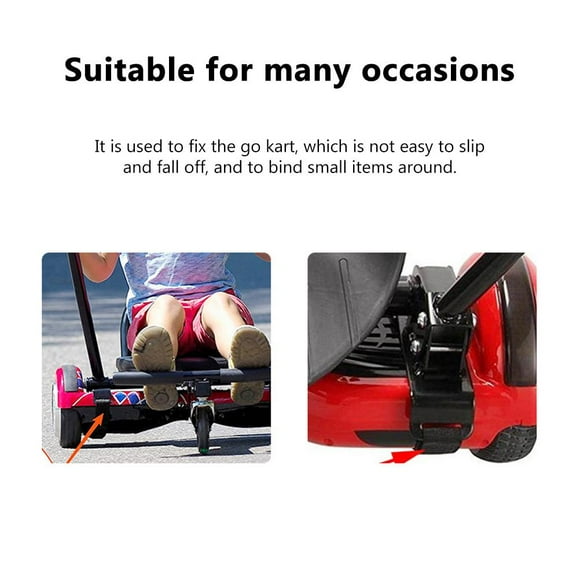 10 Piezas Correas de Accesorios Ajustables para Hoverboard Correas de Fijación de Asiento de Nylon para Hoverboard Cable de Sujeción de Gancho y Bucle para Hoverboard