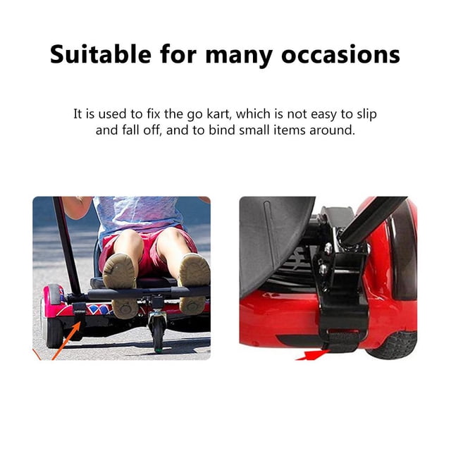 10 Piezas Correas de Accesorios Ajustables para Hoverboard Correas de Fijación de Asiento de Nylon para Hoverboard Cable de Sujeción de Gancho y Bucle para Hoverboard