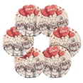 thumbnail image 2 of Haosy Set of 6 Drink Woven Coaster with Holder Heat Resistant Non-Slip Bar Coasters 4 Inches Dogs Heart-shaped Balloons, 2 of 7
