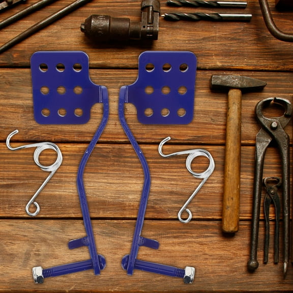 RENACLIPY 2Pcs Footrest For Go Kart Metal Throttle Pedal Kit Modern Aesthetic Racing Enthusiasts Blue