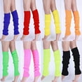 thumbnail image 5 of Biplut 1Pair Women Winter Warm Vertical Stripes Solid Candy Colors Leg Warmers Knitting Socks for Home, 5 of 13