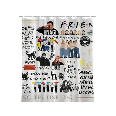 Friends Tv Show Shower Curtain Bathroom Decoration Bath Curtain Waterproof Shower Curtain Home Decor
