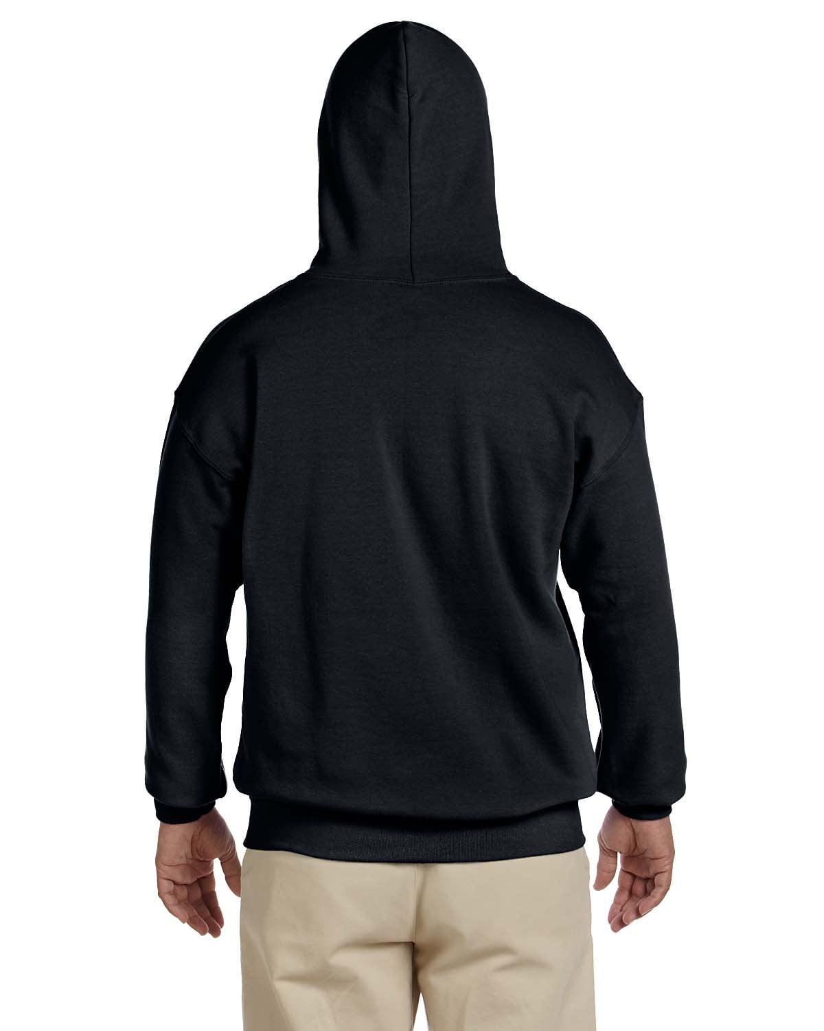 GILDAN G185 ADULT HEAVY BLEND 8 OZ., 50/50 HOOD, Black, 4X