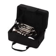 thumbnail image 1 of Mini Size Bb Trumpet, Lightweight Brass Pocket Trumpet with Carrying Case for Students, Beginners or Wind Instrument Lovers, Easy to Hold By One Hand, Smooth Action Valves, 1 of 7
