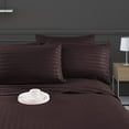 thumbnail image 5 of 1000-Thread-Count 6 Piece Sheet Set - 100% Pure Egyptian Cotton Sheets 14" Inch Deep Pocket - Soft & Smooth Quality Bedsheets (Chocolate Stripe) Full-XXL Size., 5 of 6