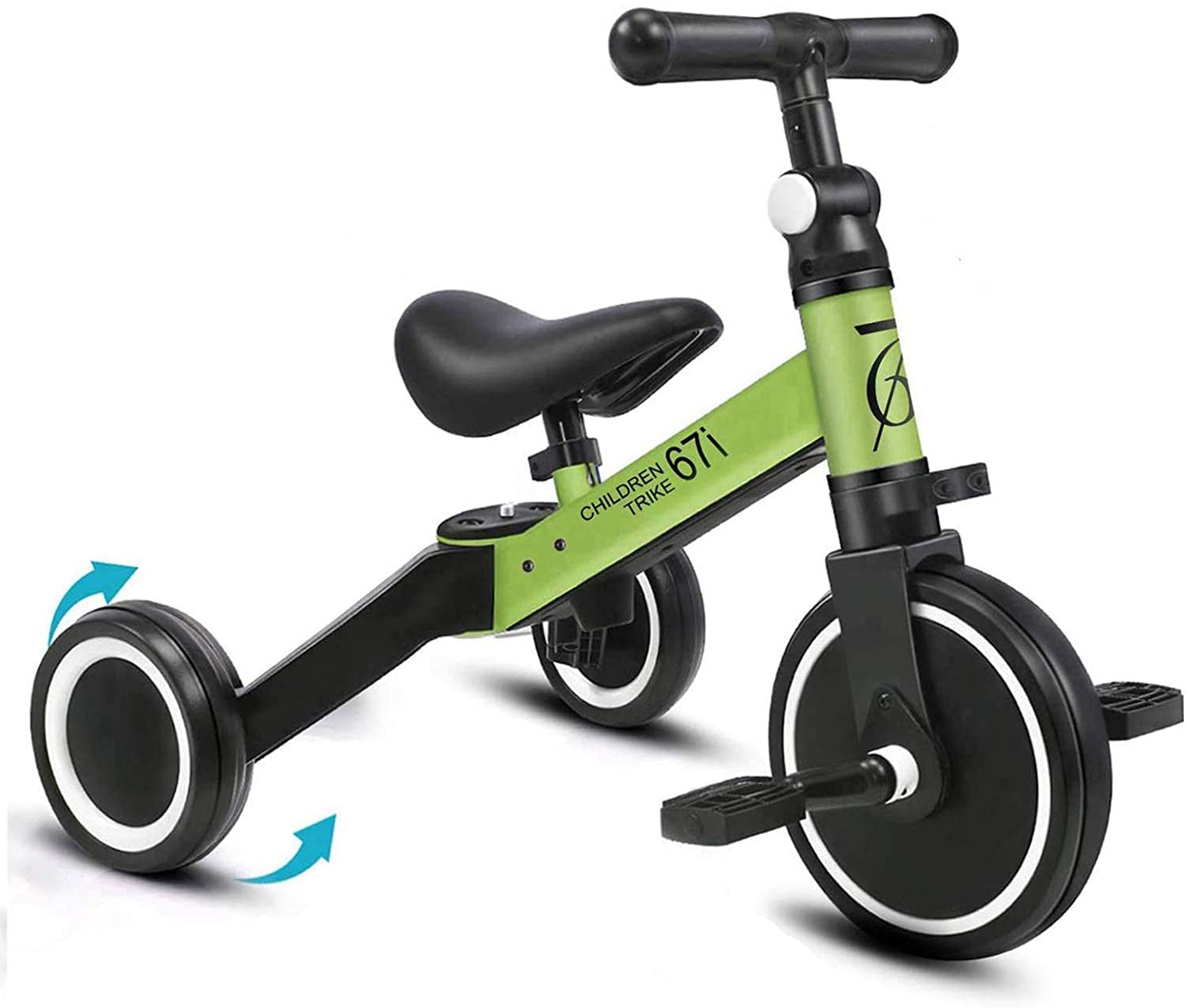 67i Kids Tricycles for 2 Year Olds 3 in 1 Tricycles Toddler with Removable Pedal and Adjustable