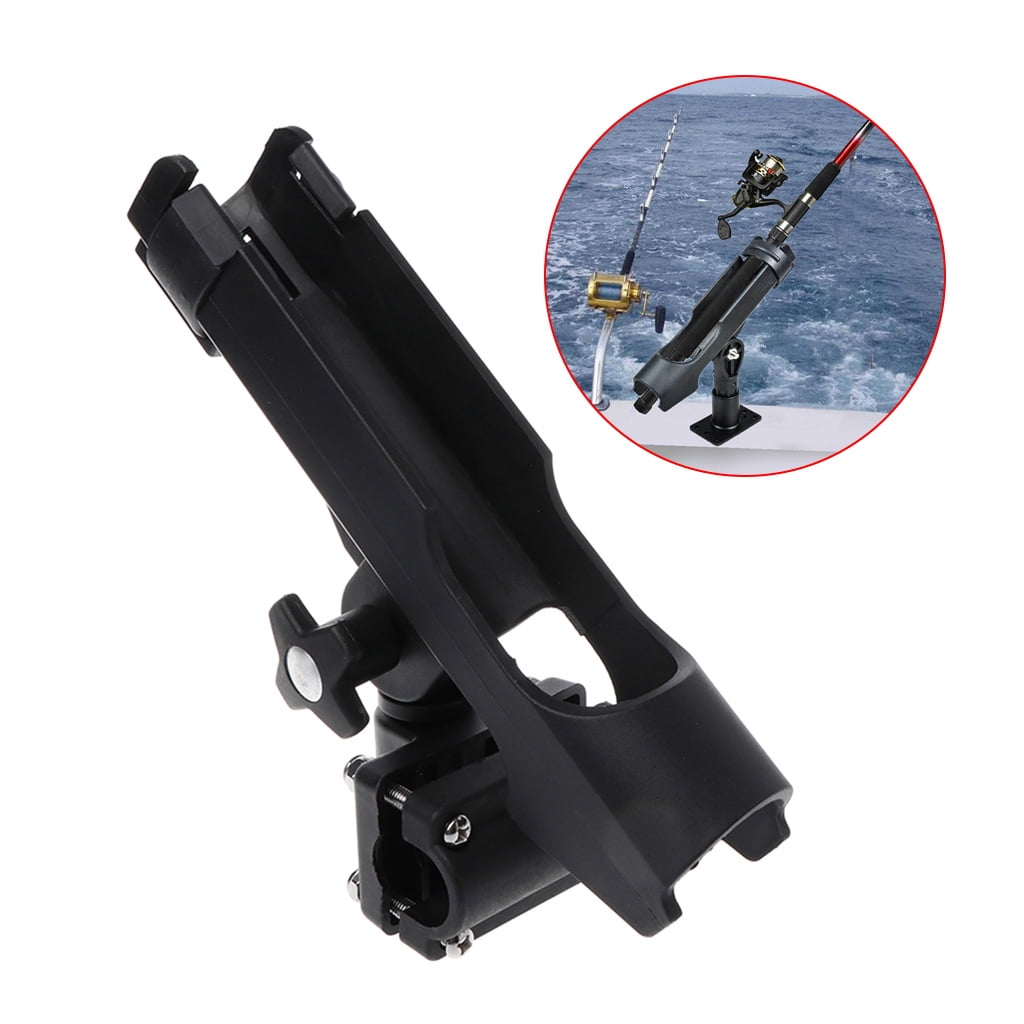 Ishing Rod Holder for Kayak Canoe Boat 360° Rotatable Adjustable Fishing Rod Mount Bracket with Multi Mounting Base 1 Set