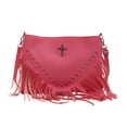 thumbnail image 2 of Women Fringe Hobo Bag Western Purse Shoulder Bag Vegan Tassel Hippie Crossbody Bag, 2 of 9