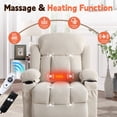 thumbnail image 5 of UHOMEPRO Lift Recliner Chair for Elderly and Adult, Electric Recliner with Heat and Vibration Massage, Remote Control, USB Port, Side Pockets & Cup Holders, Beige, 5 of 12