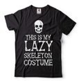 thumbnail image 2 of Men's Funny Halloween Costume Lazy Skeleton Shirt This Is My Lazy Skeleton Costume (Small Military Green), 2 of 6