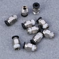 thumbnail image 2 of TABLETREANDS 8Ud Conector Para Tubo Ptfe Impresora 3D Macho Recto Con Manga Elíptica Plata, 2 of 7
