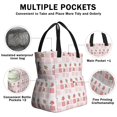 thumbnail image 3 of Pioneer Flower Floral Print Pattern Drawstring Lunch Bag Women - Drawstring Lunch Bag Insulated for Work Office - Stain-Resistant Large Lunchbags for Women with Multi-Pockets, 3 of 6