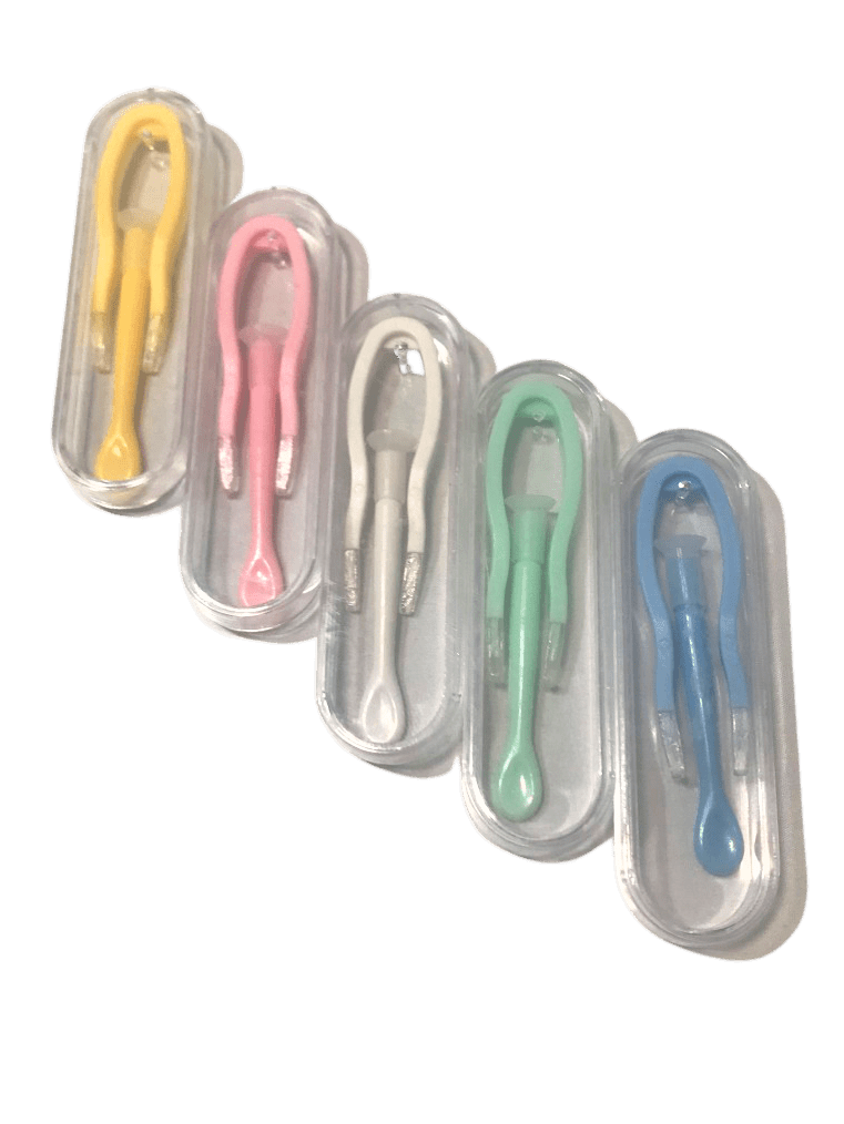 CPAP Planet Soft Contact Lens Inserter and Remover Travel Case Kits, 5 Pack Set, Silicone Tip Tools for Clean, Hygienic Support, Portable and Compact, BPA-Free Plastic