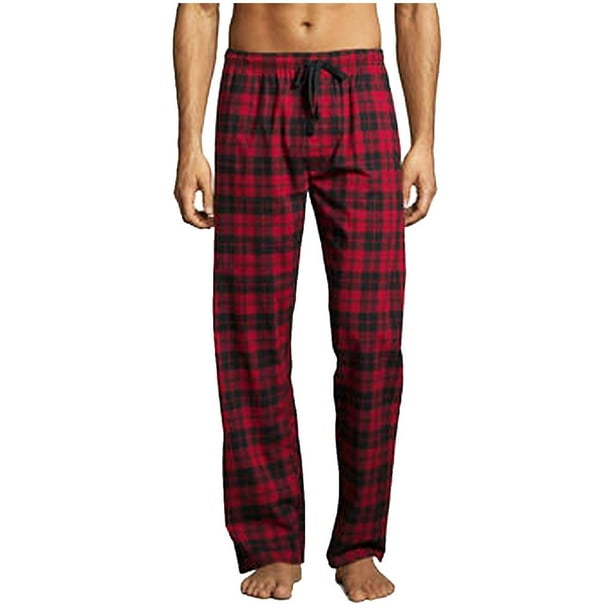 Hanes - Hanes Mens Plaid Woven Blend Lounge Pajama Sleep Pant - Sizes S ...