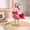 Red, variant on Bird Valentines Day Decorations, Handmade Bird Plush with Heart Design for Home Table Centerpiece, Red Bird Ornament Party Supplies Heart Home Decor