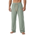thumbnail image 2 of SOOMLON Viscose Pants for Men Big and Tall Long Pants Loose Elastic Waist Drawstring Trousers Cooling Draped Pants, 2 of 8